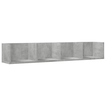 vidaXL Ντουλάπια Τοίχου 2 τεμ. Γκρι Σκυρ. 99x18x16,5cm Επεξ. Ξύλο