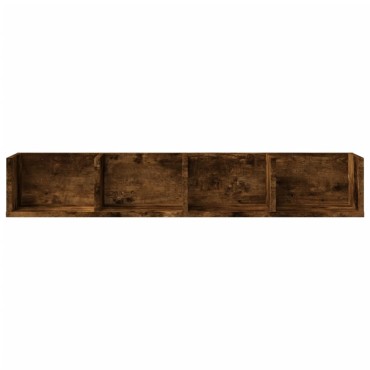 vidaXL Ντουλάπια Τοίχου 2 τεμ. Καπνιστή δρυς 99x18x16,5cm Επεξ. Ξύλο