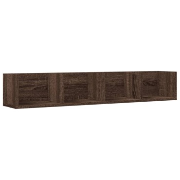 vidaXL Ντουλάπι Τοίχου Καφέ Δρυς 99x18x16,5cm Επεξεργασμένο Ξύλο 1 τεμ.