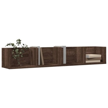 vidaXL Ντουλάπι Τοίχου Καφέ Δρυς 99x18x16,5cm Επεξεργασμένο Ξύλο 1 τεμ.