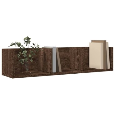vidaXL Ντουλάπι Τοίχου Καφέ Δρυς 75x18x16,5cm Επεξεργασμένο Ξύλο 1 τεμ.