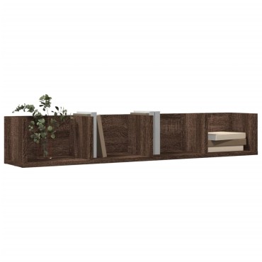 vidaXL Ντουλάπια Τοίχου 2 τεμ. Καφέ δρυς 99x18x16,5cm Επεξ. Ξύλο