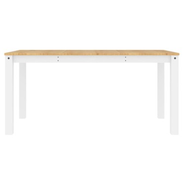 vidaXL Τραπεζαρία Panama Λευκό 160x80x75cm από Μασίφ Ξύλο Πεύκου 1 τεμ.