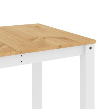 vidaXL Τραπεζαρία Panama Λευκό 160x80x75cm από Μασίφ Ξύλο Πεύκου 1 τεμ.