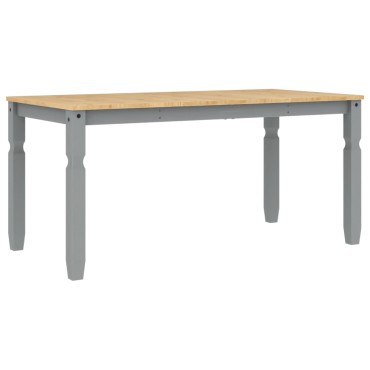 vidaXL Τραπεζαρία Corona Γκρι 160x80x75cm από Μασίφ Ξύλο Πεύκου 1 τεμ.