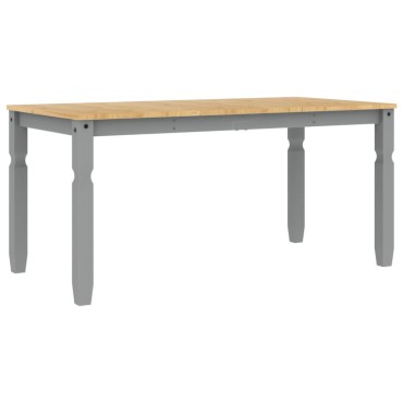 vidaXL Τραπεζαρία Corona Γκρι 160x80x75cm από Μασίφ Ξύλο Πεύκου 1 τεμ.