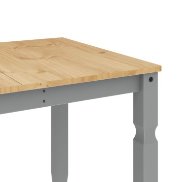 vidaXL Τραπεζαρία Corona Γκρι 160x80x75cm από Μασίφ Ξύλο Πεύκου 1 τεμ.