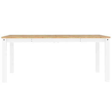 vidaXL Τραπεζαρία Panama Λευκό 180x90x75cm από Μασίφ Ξύλο Πεύκου 1 τεμ.