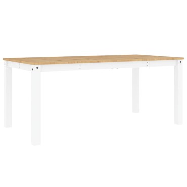 vidaXL Τραπεζαρία Panama Λευκό 180x90x75cm από Μασίφ Ξύλο Πεύκου 1 τεμ.