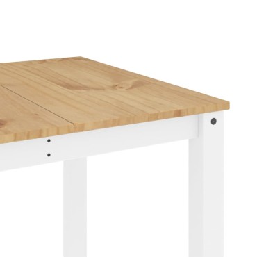 vidaXL Τραπεζαρία Panama Λευκό 180x90x75cm από Μασίφ Ξύλο Πεύκου 1 τεμ.