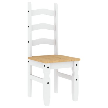 vidaXL Καρέκλες Τραπεζαρίας Corona Λευκό 42x47x107cm Μασίφ Ξύλο Πεύκου