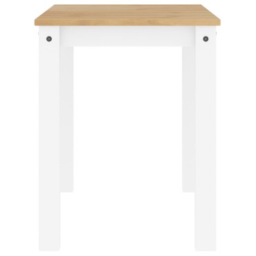 vidaXL Τραπεζαρία PANAMA Λευκό 112x60x75cm από Μασίφ Ξύλο Πεύκου 1 τεμ.