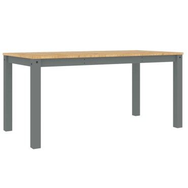 vidaXL Τραπεζαρία Panama Γκρι 160x80x75cm από Μασίφ Ξύλο Πεύκου 1 τεμ.