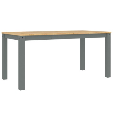 vidaXL Τραπεζαρία Panama Γκρι 160x80x75cm από Μασίφ Ξύλο Πεύκου 1 τεμ.