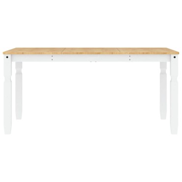 vidaXL Τραπεζαρία Corona Λευκό 160x80x75cm από Μασίφ Ξύλο Πεύκου 1 τεμ.