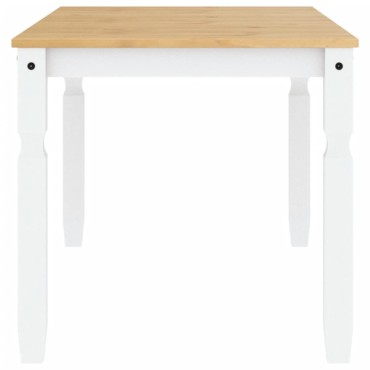 vidaXL Τραπεζαρία Corona Λευκό 160x80x75cm από Μασίφ Ξύλο Πεύκου 1 τεμ.