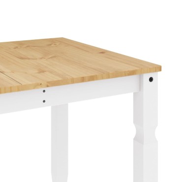 vidaXL Τραπεζαρία Corona Λευκό 160x80x75cm από Μασίφ Ξύλο Πεύκου 1 τεμ.