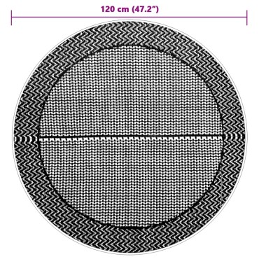 vidaXL Χαλί εξωτερικού χώρου ARAKIL γκρι Ø120 cm PP