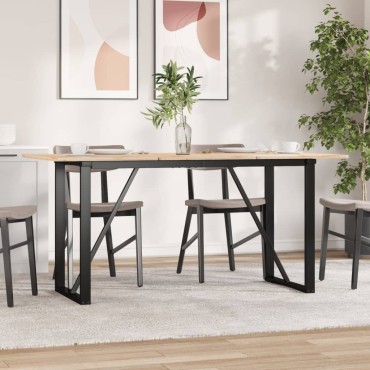 vidaXL Πόδια Τραπεζαρίας σε Σχήμα «Ο» 120x60x73cm Ατσάλι 1 τεμ.