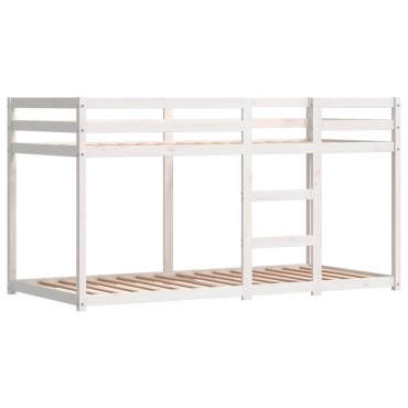 vidaXL Κουκέτα με Κουρτίνες Ροζ 75x190cm Μασίφ Ξύλο Πεύκου 1 τεμ. - Μονό