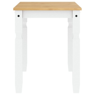 vidaXL Τραπεζαρία Corona Λευκό 112x60x75cm από Μασίφ Ξύλο Πεύκου 1 τεμ.