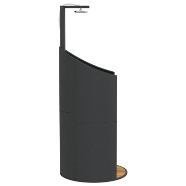 vidaXL Ντους Εξ. Χώρου 100x100x241,5 εκ. Συνθετικό Ρατάν/Ξύλο Ακακίας