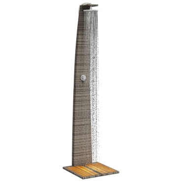 vidaXL Ντους Εξ. Χώρου Γκρι 55x60x224 εκ. Συνθετικό Ρατάν/Ξύλο Ακακίας