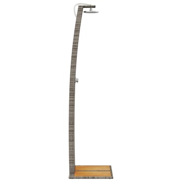 vidaXL Ντους Εξ. Χώρου Γκρι 55x60x224 εκ. Συνθετικό Ρατάν/Ξύλο Ακακίας