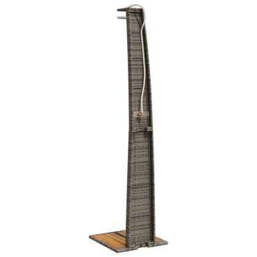 vidaXL Ντους Εξ. Χώρου Γκρι 55x60x224 εκ. Συνθετικό Ρατάν/Ξύλο Ακακίας