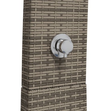 vidaXL Ντους Εξ. Χώρου Γκρι 55x60x224 εκ. Συνθετικό Ρατάν/Ξύλο Ακακίας