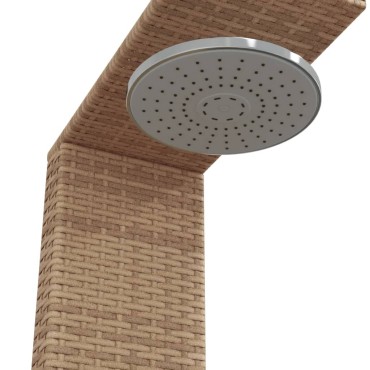 vidaXL Ντους Εξ. Χώρου 100x100x241,5 εκ. Συνθετικό Ρατάν/Ξύλο Ακακίας