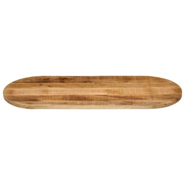 vidaXL Επιφάνεια Τραπεζιού Οβάλ 120x50x2,5cm Μασίφ Ακατ. Ξύλο Μάνγκο 1 τεμ.