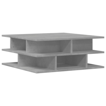 vidaXL Τραπεζάκι Σαλονιού Γκρι Σκυροδ. 70x70x29cm Επεξεργ. Ξύλο 1 τεμ.