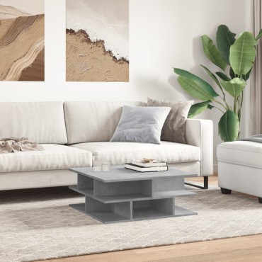 vidaXL Τραπεζάκι Σαλονιού Γκρι Σκυροδ. 70x70x29cm Επεξεργ. Ξύλο 1 τεμ.