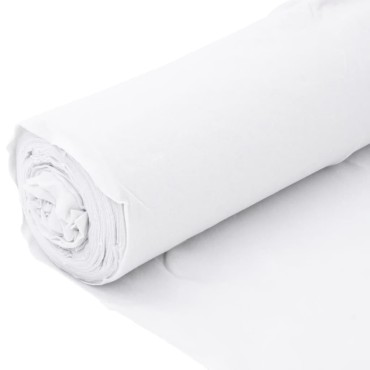 vidaXL Μεμβράνη με Γεωύφασμα Λευκή 1 x 50 μ. Πολυεστερικές Ίνες