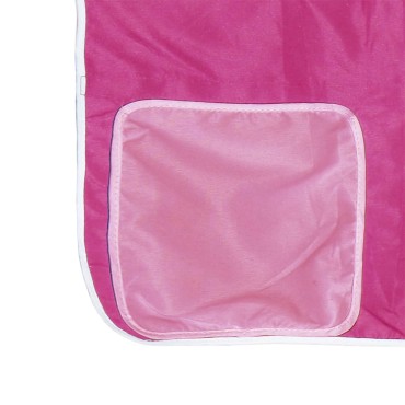 vidaXL Κουκέτα με Κουρτίνες Ροζ 90x190cm Μασίφ Ξύλο Πεύκου 1 τεμ. - Μονό