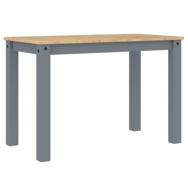 vidaXL Τραπεζαρία Panama Γκρι 117x60x75cm από Μασίφ Ξύλο Πεύκου 1 τεμ.