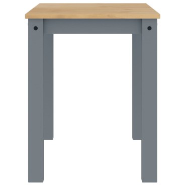 vidaXL Τραπεζαρία Panama Γκρι 117x60x75cm από Μασίφ Ξύλο Πεύκου 1 τεμ.