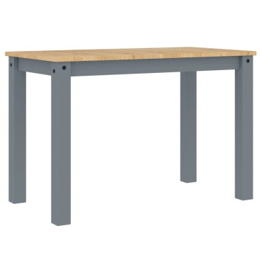 vidaXL Τραπεζαρία Panama Γκρι 117x60x75cm από Μασίφ Ξύλο Πεύκου 1 τεμ.