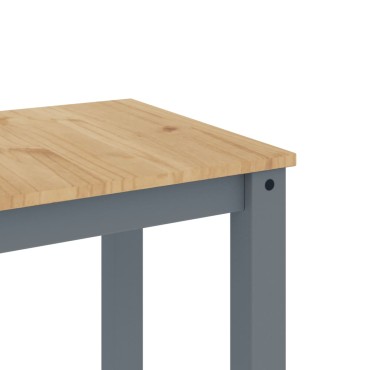 vidaXL Τραπεζαρία Panama Γκρι 117x60x75cm από Μασίφ Ξύλο Πεύκου 1 τεμ.