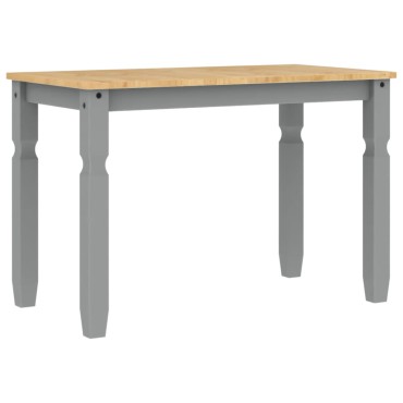 vidaXL Τραπεζαρία Corona Γκρι 112x60x75cm από Μασίφ Ξύλο Πεύκου 1 τεμ.