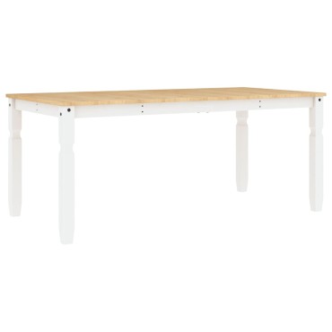 vidaXL Τραπεζαρία Corona Λευκό 180x90x75cm από Μασίφ Ξύλο Πεύκου 1 τεμ.