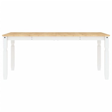 vidaXL Τραπεζαρία Corona Λευκό 180x90x75cm από Μασίφ Ξύλο Πεύκου 1 τεμ.