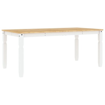 vidaXL Τραπεζαρία Corona Λευκό 180x90x75cm από Μασίφ Ξύλο Πεύκου 1 τεμ.
