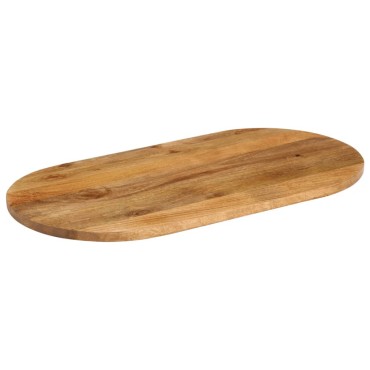 vidaXL Επιφάνεια Τραπεζιού Οβάλ 80x40x2,5cm Μασίφ Ξύλο Μάνγκο 1 τεμ.