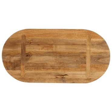 vidaXL Επιφάνεια Τραπεζιού Οβάλ 80x40x2,5cm Μασίφ Ξύλο Μάνγκο 1 τεμ.