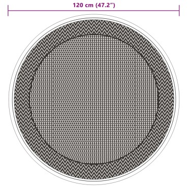 vidaXL Χαλί εξωτερικού χώρου ARAKIL Πράσινο Ø120 cm PP