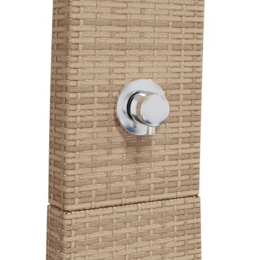 vidaXL Ντους Εξ. Χώρου Μπεζ 55x60x224 εκ. Συνθετικό Ρατάν/Ξύλο Ακακίας