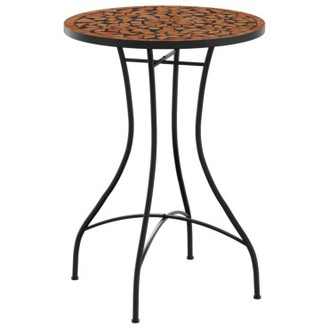 vidaXL Τραπέζι Bistro «Μωσαϊκό» Τερακότα 50x70cm Κεραμικό 1 τεμ.