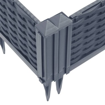 vidaXL Ζαρντινιέρα με Πασσάλους Μπλε Γκρι 42,5x42,5x28,5 εκ. Πολυπροπυλένιο